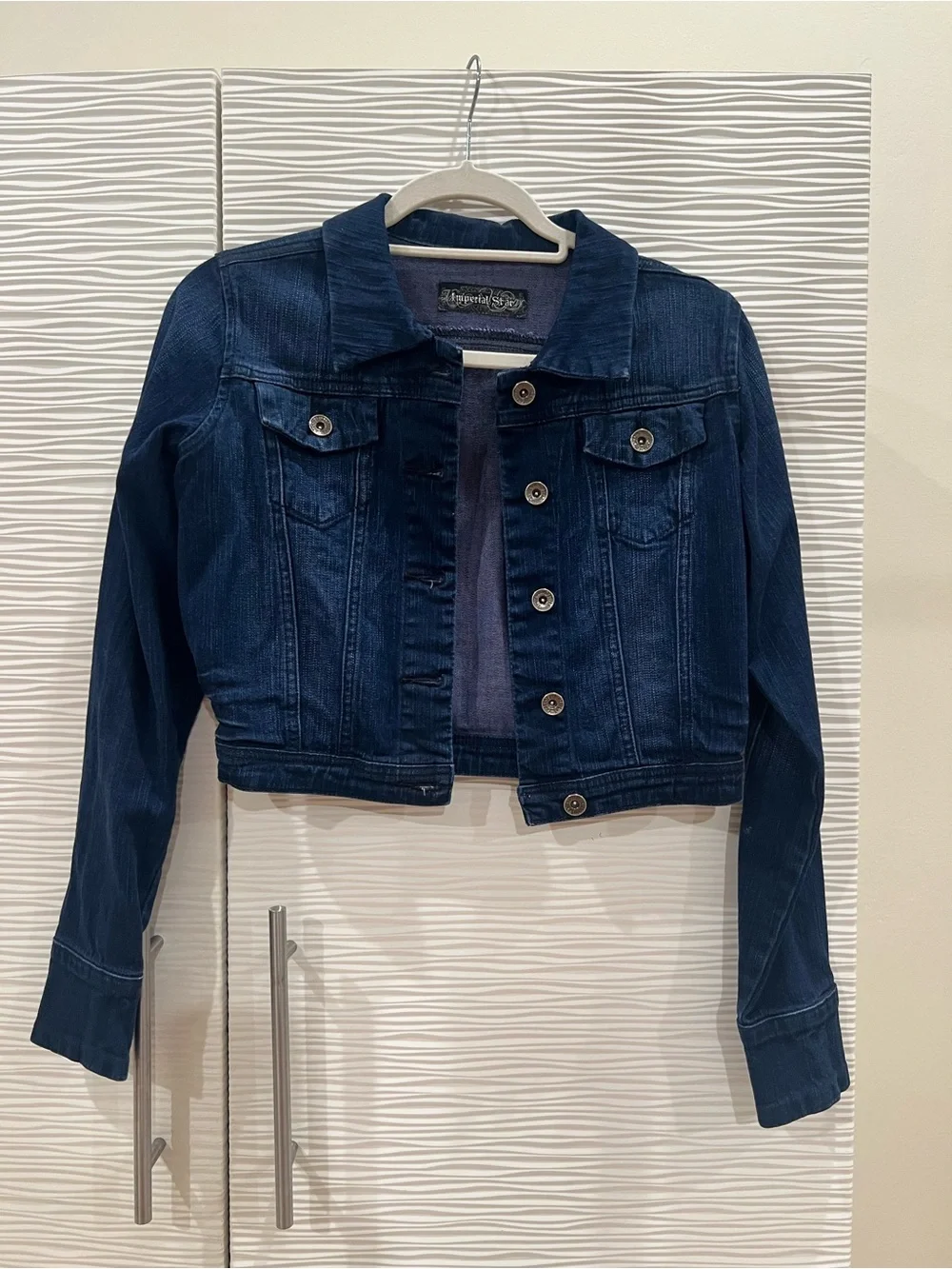 Dark Blue Denim Jacket - Classic Trucker Style